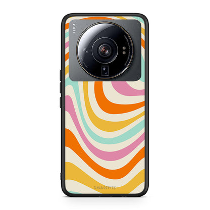 Xiaomi 12S Ultra Colourful Waves θήκη από τη Smartfits με σχέδιο στο πίσω μέρος και μαύρο περίβλημα | Smartphone case with colorful back and black bezels by Smartfits