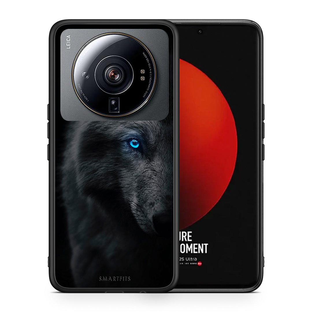Θήκη Xiaomi 12S Ultra Dark Wolf από τη Smartfits με σχέδιο στο πίσω μέρος και μαύρο περίβλημα | Xiaomi 12S Ultra Dark Wolf case with colorful back and black bezels