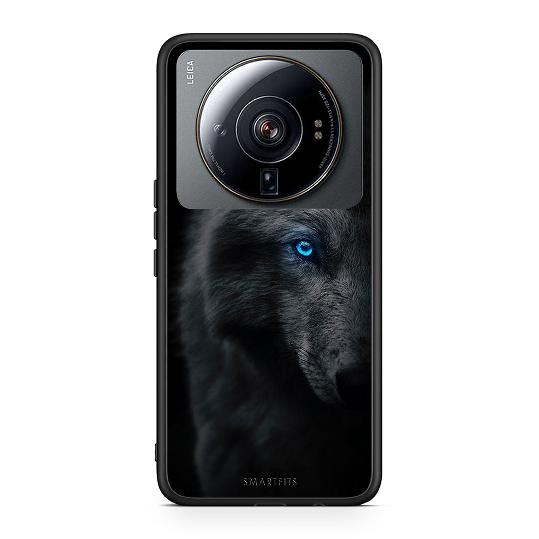 Xiaomi 12S Ultra Dark Wolf θήκη από τη Smartfits με σχέδιο στο πίσω μέρος και μαύρο περίβλημα | Smartphone case with colorful back and black bezels by Smartfits
