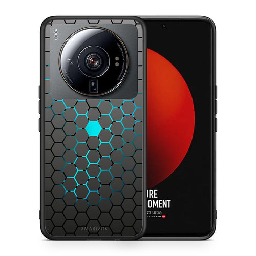 Θήκη Xiaomi 12S Ultra Hexagonal Geometric από τη Smartfits με σχέδιο στο πίσω μέρος και μαύρο περίβλημα | Xiaomi 12S Ultra Hexagonal Geometric case with colorful back and black bezels