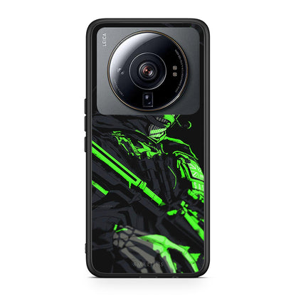 Xiaomi 12S Ultra Green Soldier Θήκη Αγίου Βαλεντίνου από τη Smartfits με σχέδιο στο πίσω μέρος και μαύρο περίβλημα | Smartphone case with colorful back and black bezels by Smartfits