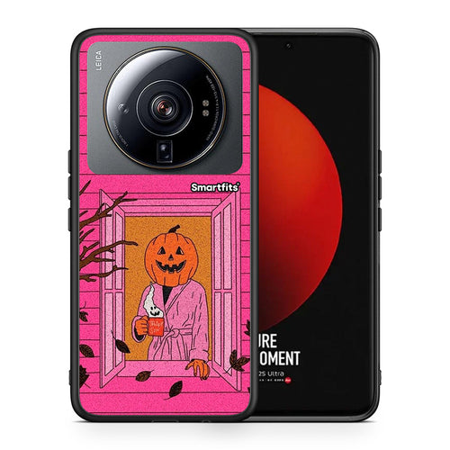 Θήκη Xiaomi 12S Ultra Halloween Pumpkin Lady από τη Smartfits με σχέδιο στο πίσω μέρος και μαύρο περίβλημα | Xiaomi 12S Ultra Halloween Pumpkin Lady case with colorful back and black bezels