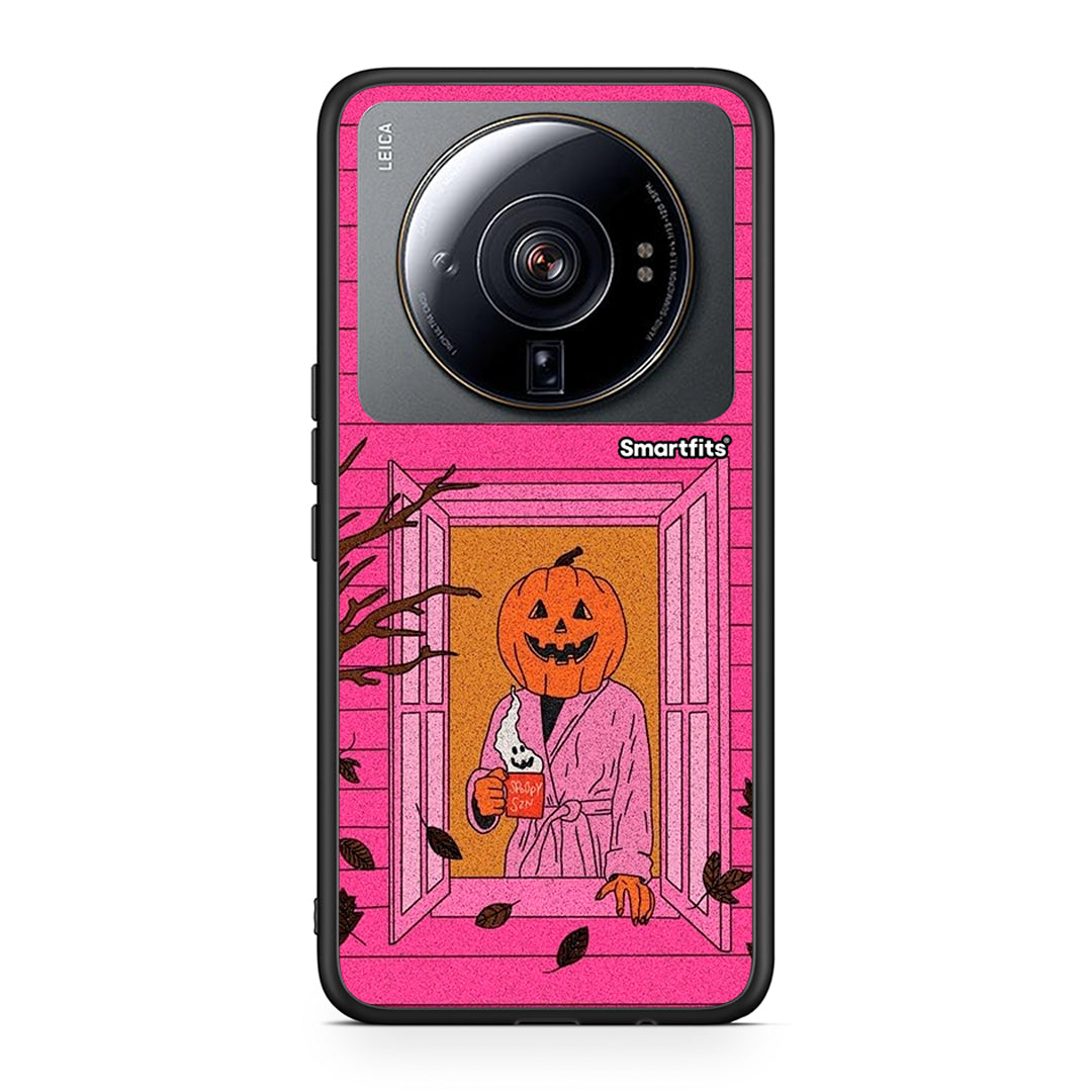 Xiaomi 12S Ultra Halloween Pumpkin Lady θήκη από τη Smartfits με σχέδιο στο πίσω μέρος και μαύρο περίβλημα | Smartphone case with colorful back and black bezels by Smartfits