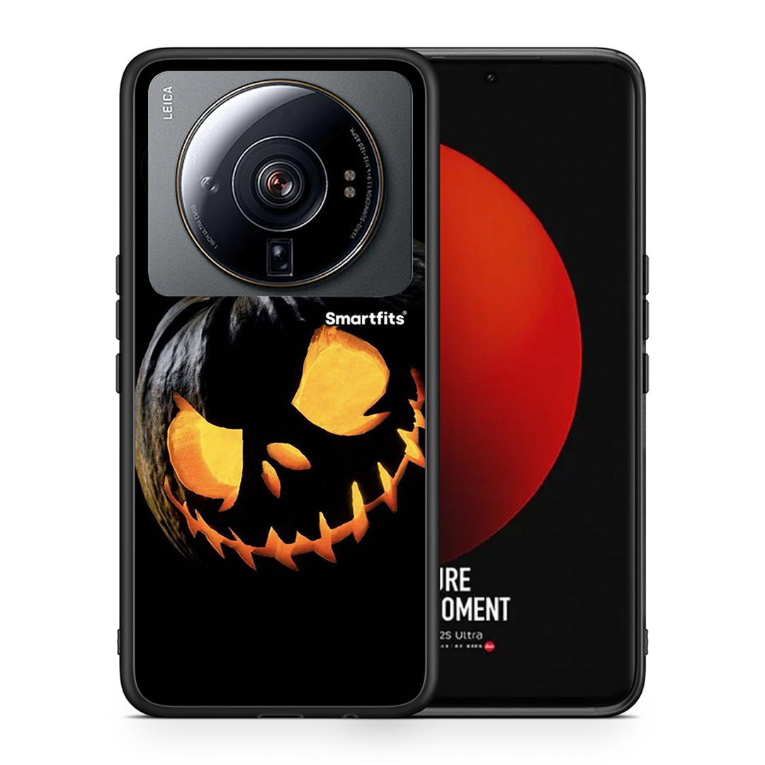 Θήκη Xiaomi 12S Ultra Halloween Scary Pumpkin από τη Smartfits με σχέδιο στο πίσω μέρος και μαύρο περίβλημα | Xiaomi 12S Ultra Halloween Scary Pumpkin case with colorful back and black bezels