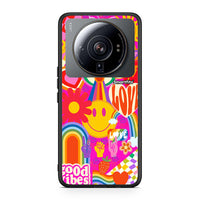 Thumbnail for Xiaomi 12S Ultra Hippie Love θήκη από τη Smartfits με σχέδιο στο πίσω μέρος και μαύρο περίβλημα | Smartphone case with colorful back and black bezels by Smartfits