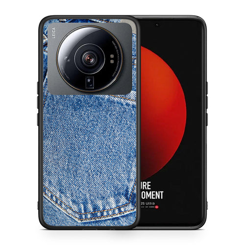 Θήκη Xiaomi 12S Ultra Jeans Pocket από τη Smartfits με σχέδιο στο πίσω μέρος και μαύρο περίβλημα | Xiaomi 12S Ultra Jeans Pocket case with colorful back and black bezels