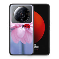 Thumbnail for Θήκη Xiaomi 12S Ultra Ladybug Flower από τη Smartfits με σχέδιο στο πίσω μέρος και μαύρο περίβλημα | Xiaomi 12S Ultra Ladybug Flower case with colorful back and black bezels