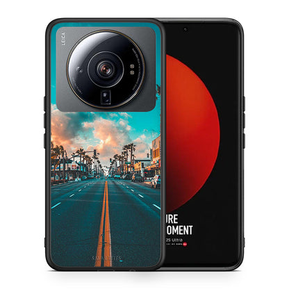 Θήκη Xiaomi 12S Ultra City Landscape από τη Smartfits με σχέδιο στο πίσω μέρος και μαύρο περίβλημα | Xiaomi 12S Ultra City Landscape case with colorful back and black bezels