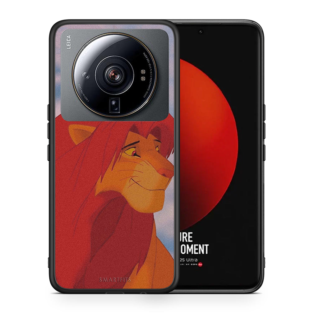 Θήκη Αγίου Βαλεντίνου Xiaomi 12S Ultra Lion Love 1 από τη Smartfits με σχέδιο στο πίσω μέρος και μαύρο περίβλημα | Xiaomi 12S Ultra Lion Love 1 case with colorful back and black bezels