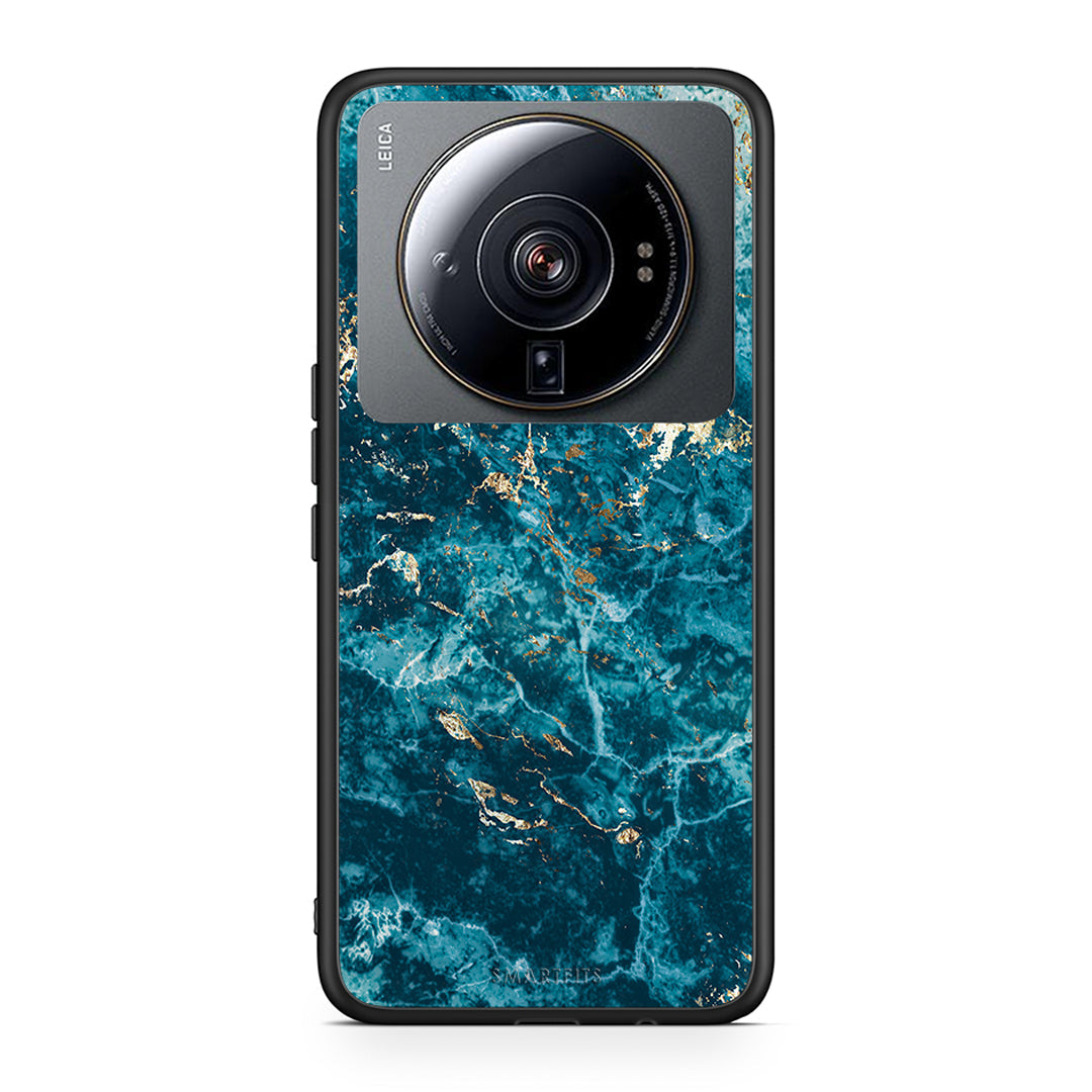 Xiaomi 12S Ultra Marble Blue θήκη από τη Smartfits με σχέδιο στο πίσω μέρος και μαύρο περίβλημα | Smartphone case with colorful back and black bezels by Smartfits