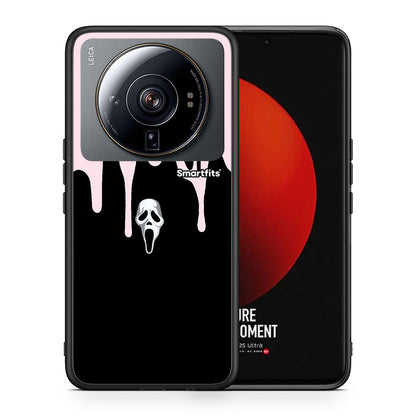 Θήκη Xiaomi 12S Ultra Melting Halloween Mask από τη Smartfits με σχέδιο στο πίσω μέρος και μαύρο περίβλημα | Xiaomi 12S Ultra Melting Halloween Mask case with colorful back and black bezels