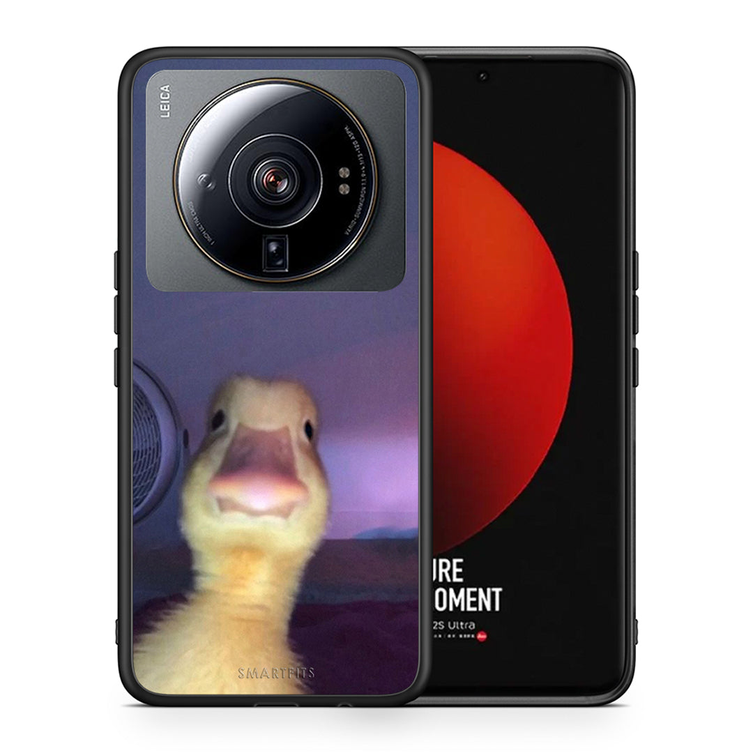 Θήκη Xiaomi 12S Ultra Meme Duck από τη Smartfits με σχέδιο στο πίσω μέρος και μαύρο περίβλημα | Xiaomi 12S Ultra Meme Duck case with colorful back and black bezels