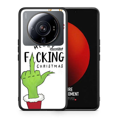 Θήκη Xiaomi 12S Ultra Merry F Xmas από τη Smartfits με σχέδιο στο πίσω μέρος και μαύρο περίβλημα | Xiaomi 12S Ultra Merry F Xmas case with colorful back and black bezels