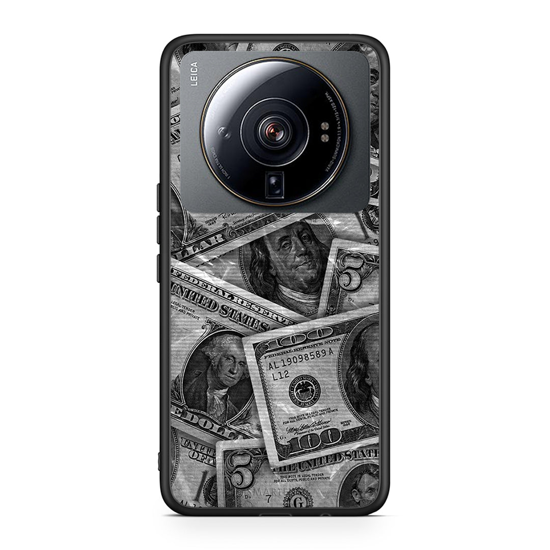 Xiaomi 12S Ultra Money Dollars θήκη από τη Smartfits με σχέδιο στο πίσω μέρος και μαύρο περίβλημα | Smartphone case with colorful back and black bezels by Smartfits