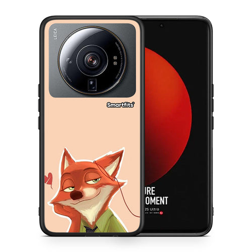 Θήκη Xiaomi 12S Ultra Nick Wilde And Judy Hopps Love 1 από τη Smartfits με σχέδιο στο πίσω μέρος και μαύρο περίβλημα | Xiaomi 12S Ultra Nick Wilde And Judy Hopps Love 1 case with colorful back and black bezels