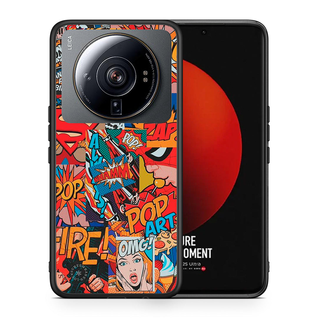 Θήκη Xiaomi 12S Ultra PopArt OMG από τη Smartfits με σχέδιο στο πίσω μέρος και μαύρο περίβλημα | Xiaomi 12S Ultra PopArt OMG case with colorful back and black bezels