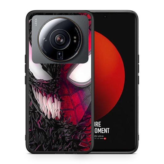 Θήκη Xiaomi 12S Ultra SpiderVenom PopArt από τη Smartfits με σχέδιο στο πίσω μέρος και μαύρο περίβλημα | Xiaomi 12S Ultra SpiderVenom PopArt case with colorful back and black bezels
