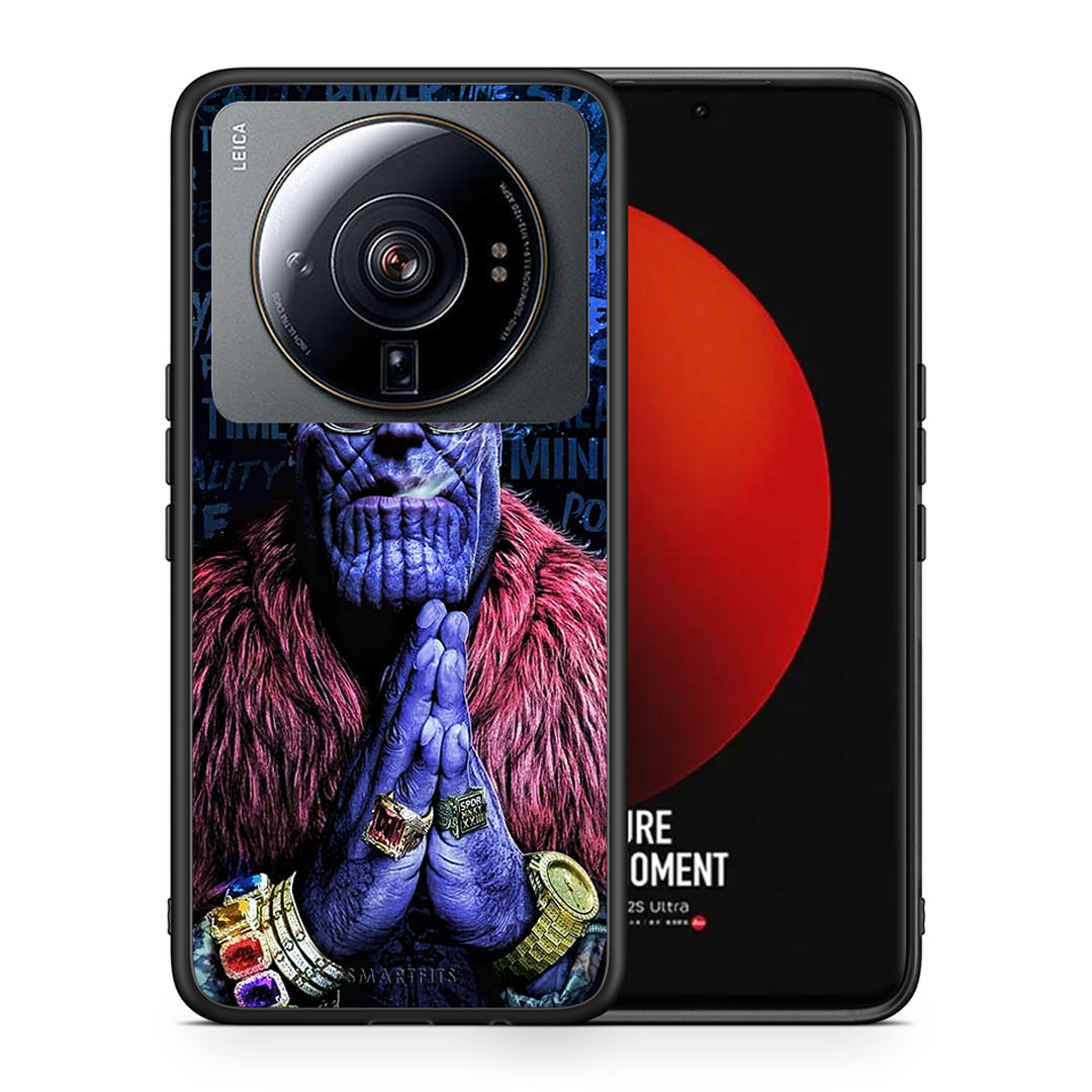 Θήκη Xiaomi 12S Ultra Thanos PopArt από τη Smartfits με σχέδιο στο πίσω μέρος και μαύρο περίβλημα | Xiaomi 12S Ultra Thanos PopArt case with colorful back and black bezels