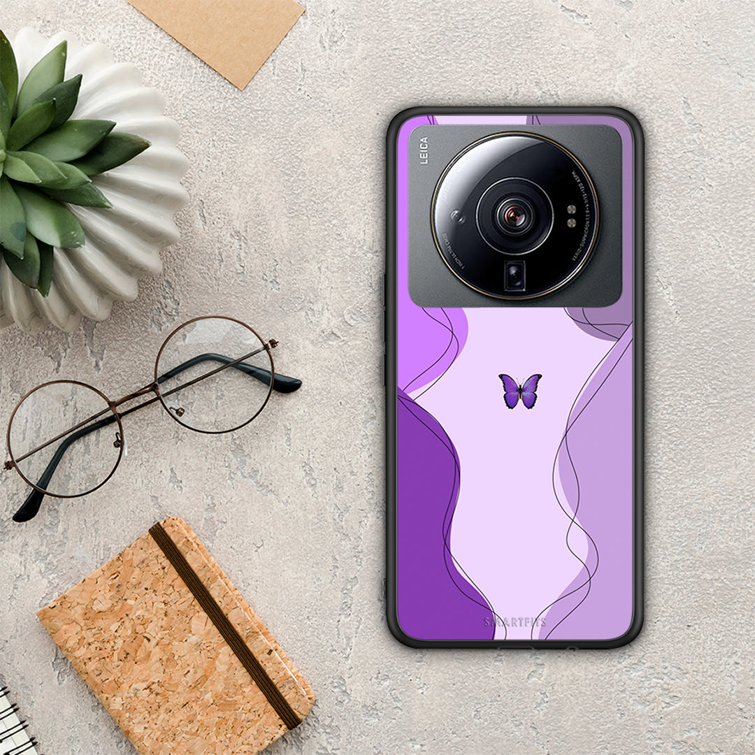 Purple Mariposa - Xiaomi 12S Ultra θήκη