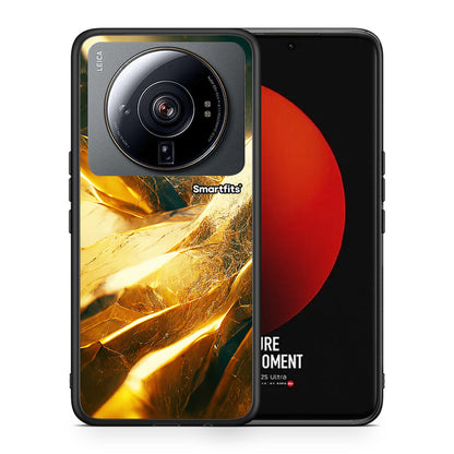 Θήκη Xiaomi 12S Ultra Real Gold από τη Smartfits με σχέδιο στο πίσω μέρος και μαύρο περίβλημα | Xiaomi 12S Ultra Real Gold case with colorful back and black bezels