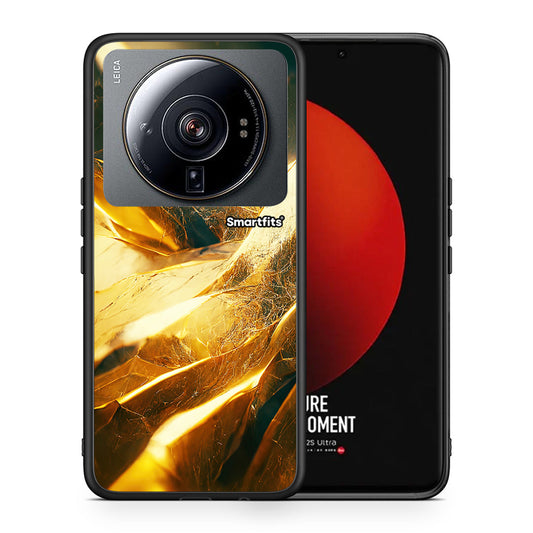 Θήκη Xiaomi 12S Ultra Real Gold από τη Smartfits με σχέδιο στο πίσω μέρος και μαύρο περίβλημα | Xiaomi 12S Ultra Real Gold case with colorful back and black bezels