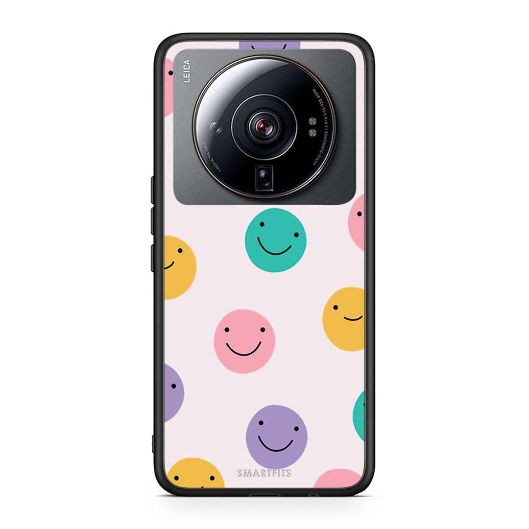 Xiaomi 12S Ultra Smiley Faces θήκη από τη Smartfits με σχέδιο στο πίσω μέρος και μαύρο περίβλημα | Smartphone case with colorful back and black bezels by Smartfits