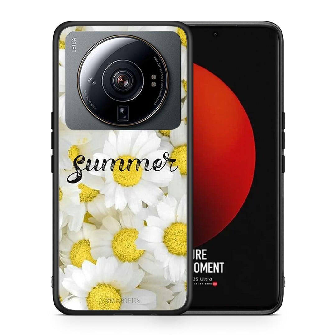 Θήκη Xiaomi 12S Ultra Summer Daisies από τη Smartfits με σχέδιο στο πίσω μέρος και μαύρο περίβλημα | Xiaomi 12S Ultra Summer Daisies case with colorful back and black bezels