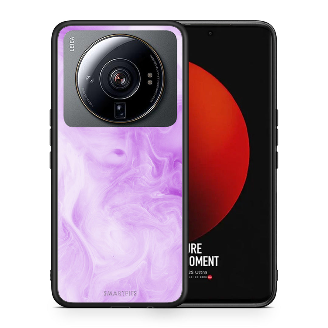 Θήκη Xiaomi 12S Ultra Lavender Watercolor από τη Smartfits με σχέδιο στο πίσω μέρος και μαύρο περίβλημα | Xiaomi 12S Ultra Lavender Watercolor case with colorful back and black bezels