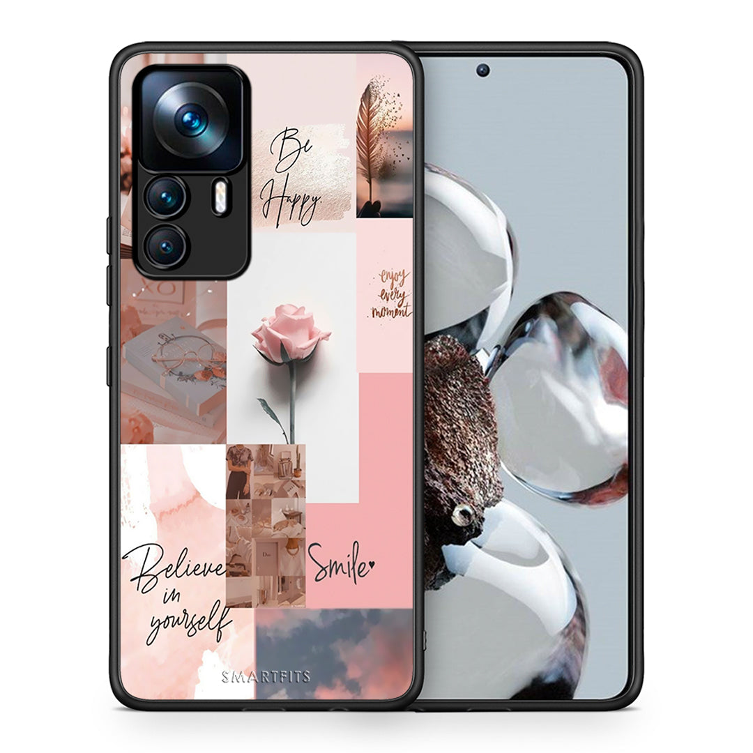 Θήκη Xiaomi 12T / K50 Ultra Aesthetic Collage από τη Smartfits με σχέδιο στο πίσω μέρος και μαύρο περίβλημα | Xiaomi 12T / K50 Ultra Aesthetic Collage case with colorful back and black bezels