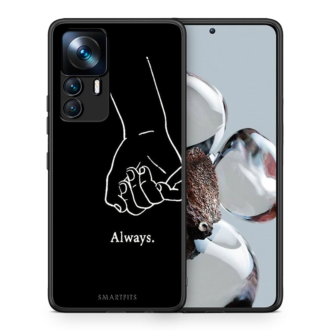 Θήκη Αγίου Βαλεντίνου Xiaomi 12T / K50 Ultra Always & Forever 2 από τη Smartfits με σχέδιο στο πίσω μέρος και μαύρο περίβλημα | Xiaomi 12T / K50 Ultra Always & Forever 2 case with colorful back and black bezels