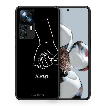 Θήκη Αγίου Βαλεντίνου Xiaomi 12T / K50 Ultra Always & Forever 2 από τη Smartfits με σχέδιο στο πίσω μέρος και μαύρο περίβλημα | Xiaomi 12T / K50 Ultra Always & Forever 2 case with colorful back and black bezels
