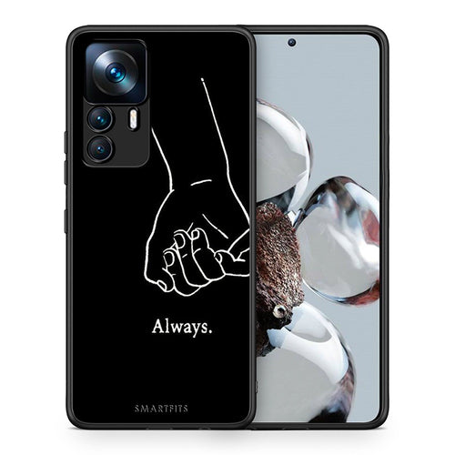 Θήκη Αγίου Βαλεντίνου Xiaomi 12T / K50 Ultra Always & Forever 2 από τη Smartfits με σχέδιο στο πίσω μέρος και μαύρο περίβλημα | Xiaomi 12T / K50 Ultra Always & Forever 2 case with colorful back and black bezels