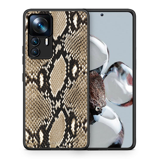 Θήκη Xiaomi 12T / K50 Ultra Fashion Snake Animal από τη Smartfits με σχέδιο στο πίσω μέρος και μαύρο περίβλημα | Xiaomi 12T / K50 Ultra Fashion Snake Animal case with colorful back and black bezels