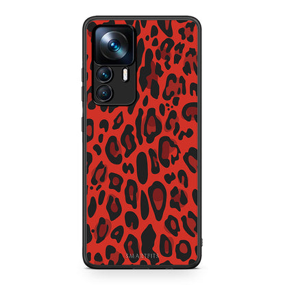 4 - Xiaomi 12T / K50 Ultra Red Leopard Animal case, cover, bumper