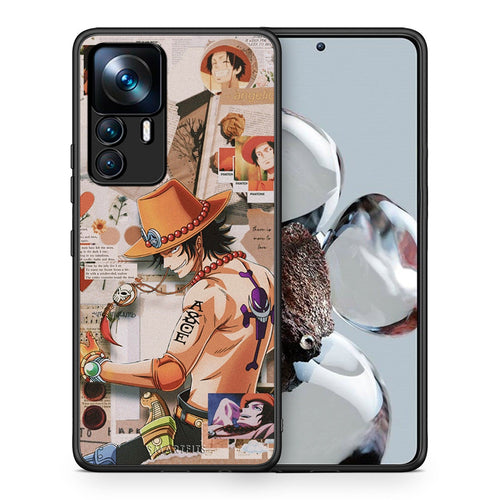 Θήκη Xiaomi 12T / K50 Ultra Anime Collage από τη Smartfits με σχέδιο στο πίσω μέρος και μαύρο περίβλημα | Xiaomi 12T / K50 Ultra Anime Collage case with colorful back and black bezels