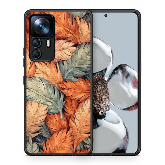 Θήκη Xiaomi 12T / K50 Ultra Autumn Leaves από τη Smartfits με σχέδιο στο πίσω μέρος και μαύρο περίβλημα | Xiaomi 12T / K50 Ultra Autumn Leaves case with colorful back and black bezels