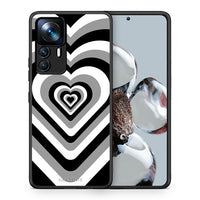 Thumbnail for Θήκη Xiaomi 12T / 12T Pro / K50 Ultra Black Hearts από τη Smartfits με σχέδιο στο πίσω μέρος και μαύρο περίβλημα | Xiaomi 12T / 12T Pro / K50 Ultra Black Hearts case with colorful back and black bezels