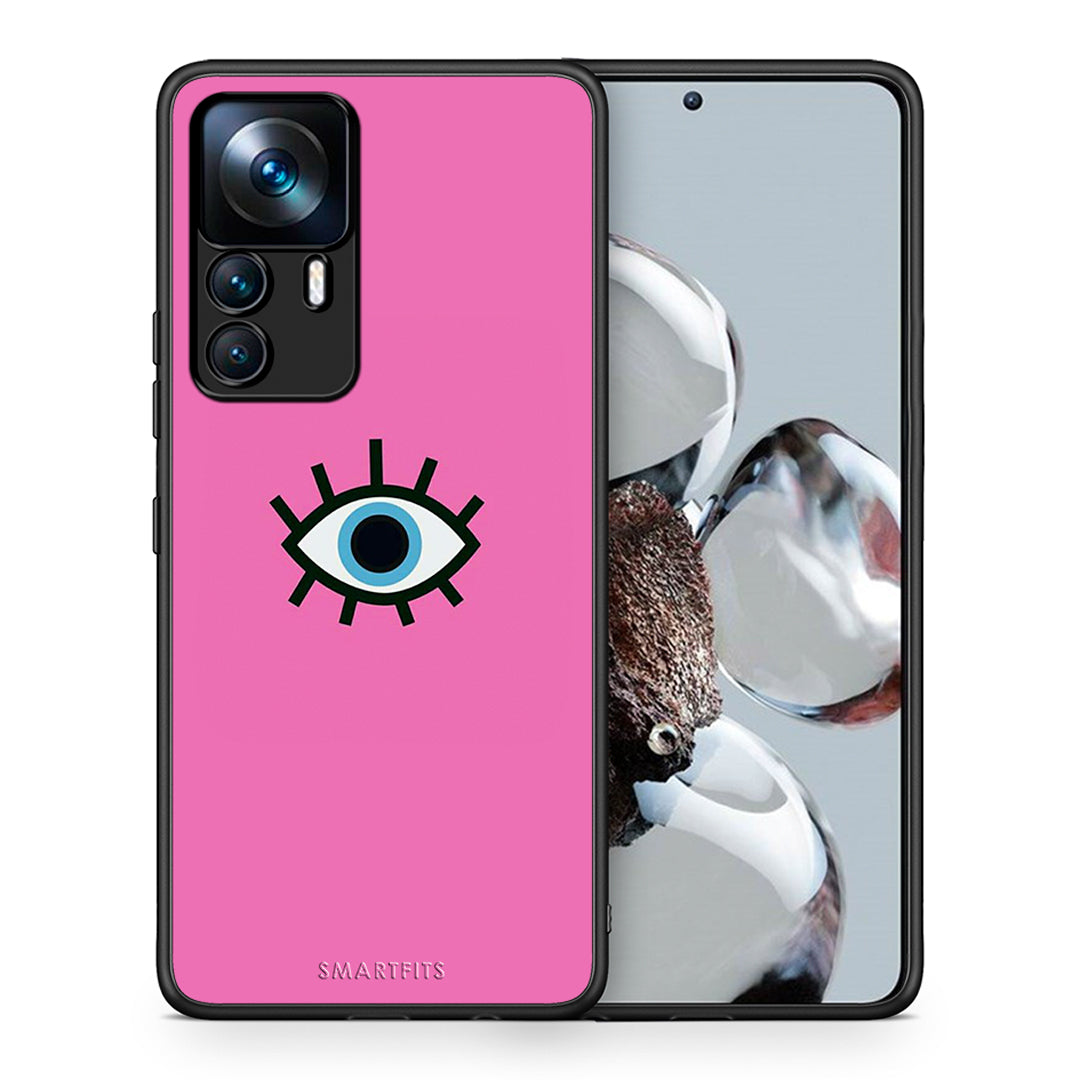 Θήκη Xiaomi 12T / K50 Ultra Blue Eye Pink από τη Smartfits με σχέδιο στο πίσω μέρος και μαύρο περίβλημα | Xiaomi 12T / K50 Ultra Blue Eye Pink case with colorful back and black bezels