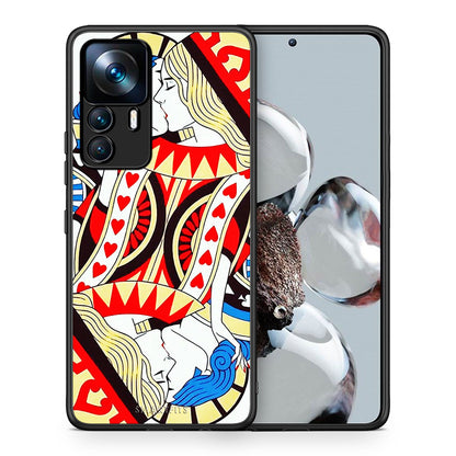 Θήκη Xiaomi 12T / K50 Ultra Card Love από τη Smartfits με σχέδιο στο πίσω μέρος και μαύρο περίβλημα | Xiaomi 12T / K50 Ultra Card Love case with colorful back and black bezels