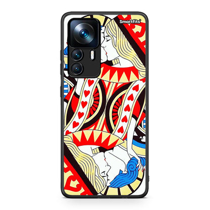 Xiaomi 12T / K50 Ultra Card Love θήκη από τη Smartfits με σχέδιο στο πίσω μέρος και μαύρο περίβλημα | Smartphone case with colorful back and black bezels by Smartfits