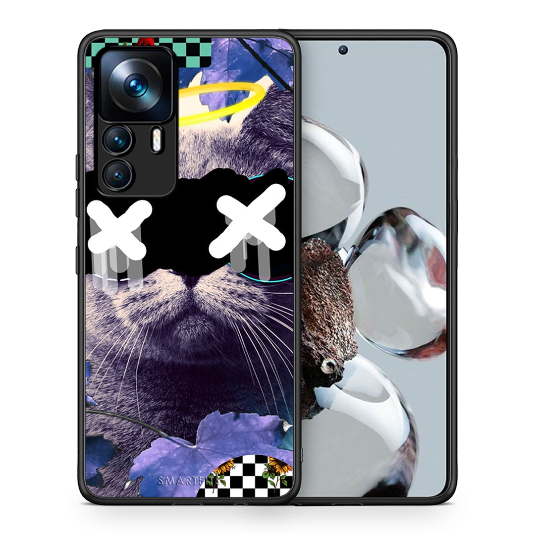 Θήκη Xiaomi 12T / K50 Ultra Cat Collage από τη Smartfits με σχέδιο στο πίσω μέρος και μαύρο περίβλημα | Xiaomi 12T / K50 Ultra Cat Collage case with colorful back and black bezels