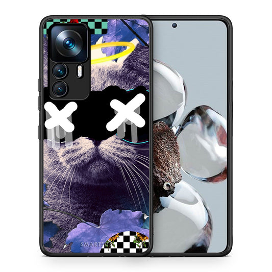 Θήκη Xiaomi 12T / K50 Ultra Cat Collage από τη Smartfits με σχέδιο στο πίσω μέρος και μαύρο περίβλημα | Xiaomi 12T / K50 Ultra Cat Collage case with colorful back and black bezels