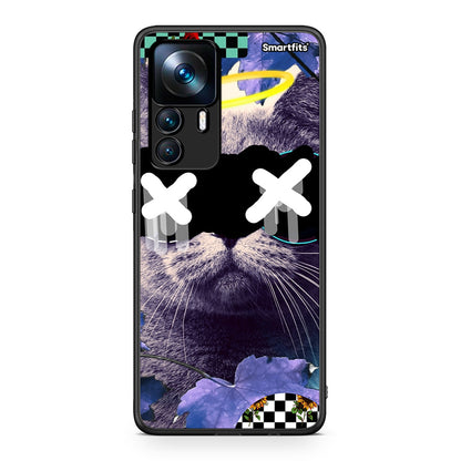 Xiaomi 12T / K50 Ultra Cat Collage θήκη από τη Smartfits με σχέδιο στο πίσω μέρος και μαύρο περίβλημα | Smartphone case with colorful back and black bezels by Smartfits