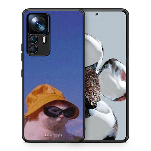 Θήκη Xiaomi 12T / K50 Ultra Cat Diva από τη Smartfits με σχέδιο στο πίσω μέρος και μαύρο περίβλημα | Xiaomi 12T / K50 Ultra Cat Diva case with colorful back and black bezels