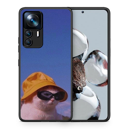 Θήκη Xiaomi 12T / K50 Ultra Cat Diva από τη Smartfits με σχέδιο στο πίσω μέρος και μαύρο περίβλημα | Xiaomi 12T / K50 Ultra Cat Diva case with colorful back and black bezels