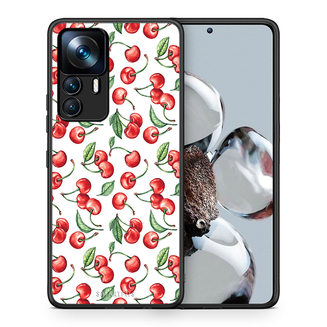 Θήκη Xiaomi 12T / K50 Ultra Cherry Summer από τη Smartfits με σχέδιο στο πίσω μέρος και μαύρο περίβλημα | Xiaomi 12T / K50 Ultra Cherry Summer case with colorful back and black bezels