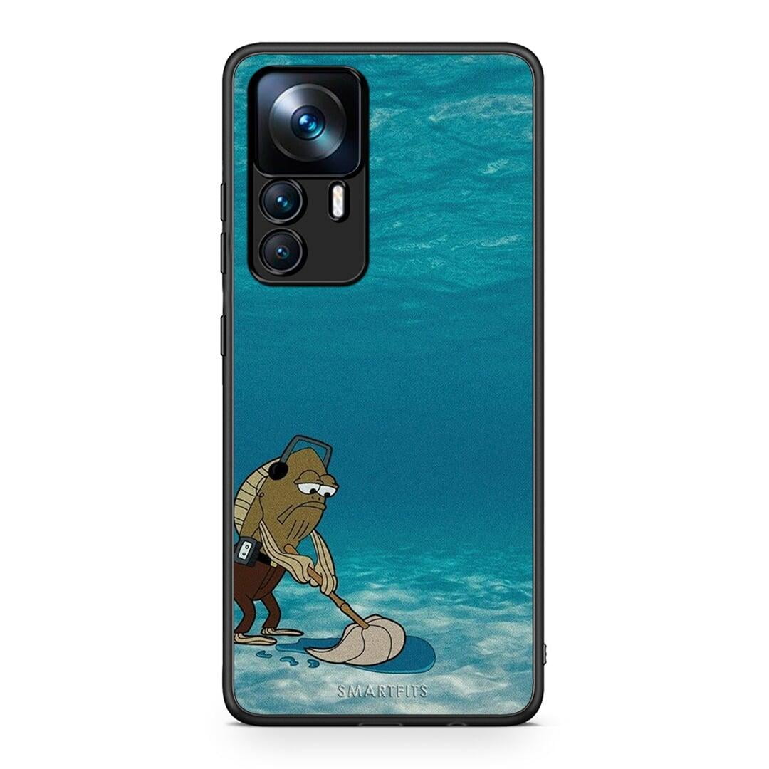 Xiaomi 12T / 12T Pro / K50 Ultra Clean The Ocean Θήκη από τη Smartfits με σχέδιο στο πίσω μέρος και μαύρο περίβλημα | Smartphone case with colorful back and black bezels by Smartfits
