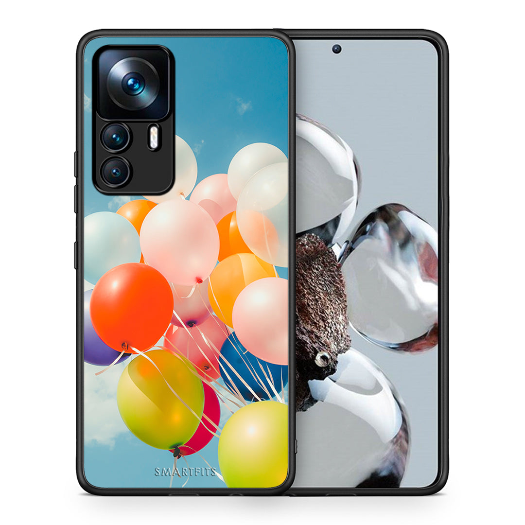 Θήκη Xiaomi 12T / K50 Ultra Colorful Balloons από τη Smartfits με σχέδιο στο πίσω μέρος και μαύρο περίβλημα | Xiaomi 12T / K50 Ultra Colorful Balloons case with colorful back and black bezels