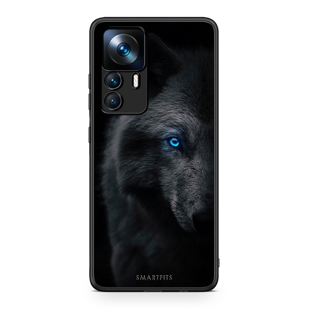 Xiaomi 12T / K50 Ultra Dark Wolf θήκη από τη Smartfits με σχέδιο στο πίσω μέρος και μαύρο περίβλημα | Smartphone case with colorful back and black bezels by Smartfits