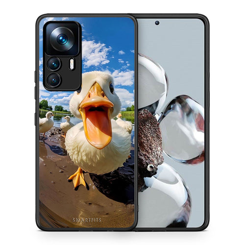 Θήκη Xiaomi 12T / K50 Ultra Duck Face από τη Smartfits με σχέδιο στο πίσω μέρος και μαύρο περίβλημα | Xiaomi 12T / K50 Ultra Duck Face case with colorful back and black bezels